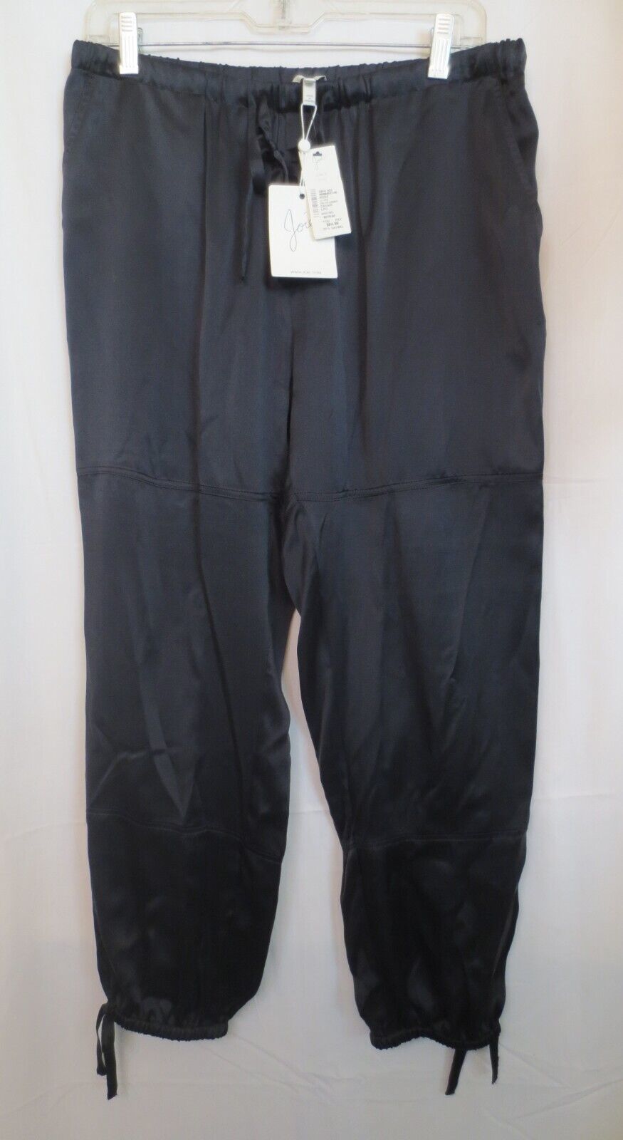Primary image for NWT Joie Women Black Silk Pants Size L $270.00