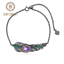 Black Feather Design Jewelry Gothic Style Really 925 Sterling Silver Handmade Br - £72.26 GBP