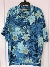 Hawaiian Style Shirt - Tommy Bahama - Island Floral Pattern - Sz L - £23.77 GBP