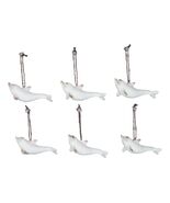 Set Of 6 Antique White Dolphins Ocean Marine Wall Hanging Decor Tree Orn... - $821.16 MXN