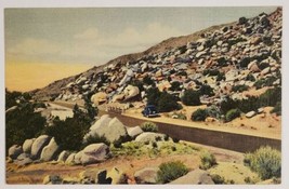 Tijeras Canyon Highway Route 66 near Albuquerque,New Mexico Linen Postcard  - $13.48