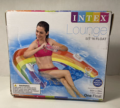 Intex Sit foot N Float Inflatable Lounges Rainbow 60inch X 39inch - £9.79 GBP