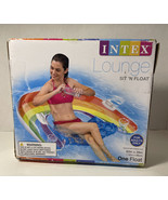 Intex Sit foot N Float Inflatable Lounges Rainbow 60inch X 39inch - £9.58 GBP
