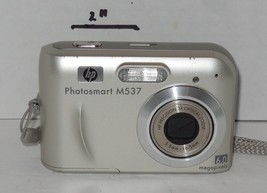 HP PhotoSmart M537 6.0MP Digital Camera - Silver Tested Works - £38.95 GBP