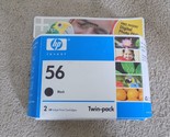 Genuine HP 56 Black Ink Twin Pack--FREE SHIPPING! - $12.82