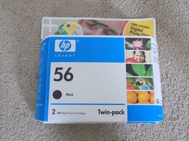Genuine HP 56 Black Ink Twin Pack--FREE SHIPPING! - £10.04 GBP