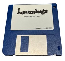 Lemmings Floppy Disk 1991 Psygnosis MS DOS PC Video Game Disk Only Vintage - £15.93 GBP