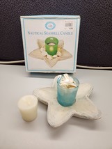 Starfish Sea Shell Tea Light Candle Holder Nautical With Candle - £3.72 GBP