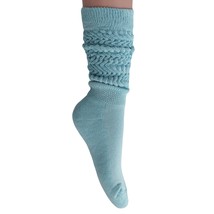 AWS/American Made Cotton Slouch Boot Socks Shoe Size 5 to 10 (Sky Blue 1 Pair) - £6.88 GBP