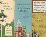 3 Ford Motor Company Greenfield Village Brochures &amp; Menu 1950s Dearborn ... - £30.14 GBP