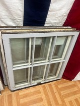 Vintage Wood Window Lot set sash 6 pane GLASS picture frame chic antique... - £159.86 GBP