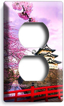 Hirosaki Castle Japan Blooming Sacura Tree Outlet Wall Plate Room Home Art Decor - £8.16 GBP