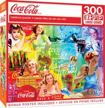 Baby Fanatic MasterPieces 300 Piece EZ Grip Jigsaw Puzzle - Rainbow Coca-Cola -  - £16.40 GBP