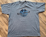 Key West Florida Beach Paradise Palm Trees Large Blue T-Shirt Unisex - $12.59
