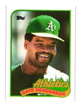 1989 Topps #527 Dave Henderson Oakland Athletics - £2.65 GBP