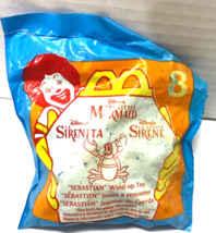 McDonald&#39;s Disney #8 Little Mermaid SEBASTIAN Wind up Happy Meal Toy VIN... - $92.67 MXN