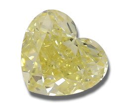 1.01ct Yellow Diamond - Natural Loose Fancy Intense Yellow Color GIA Heart - £4,482.98 GBP