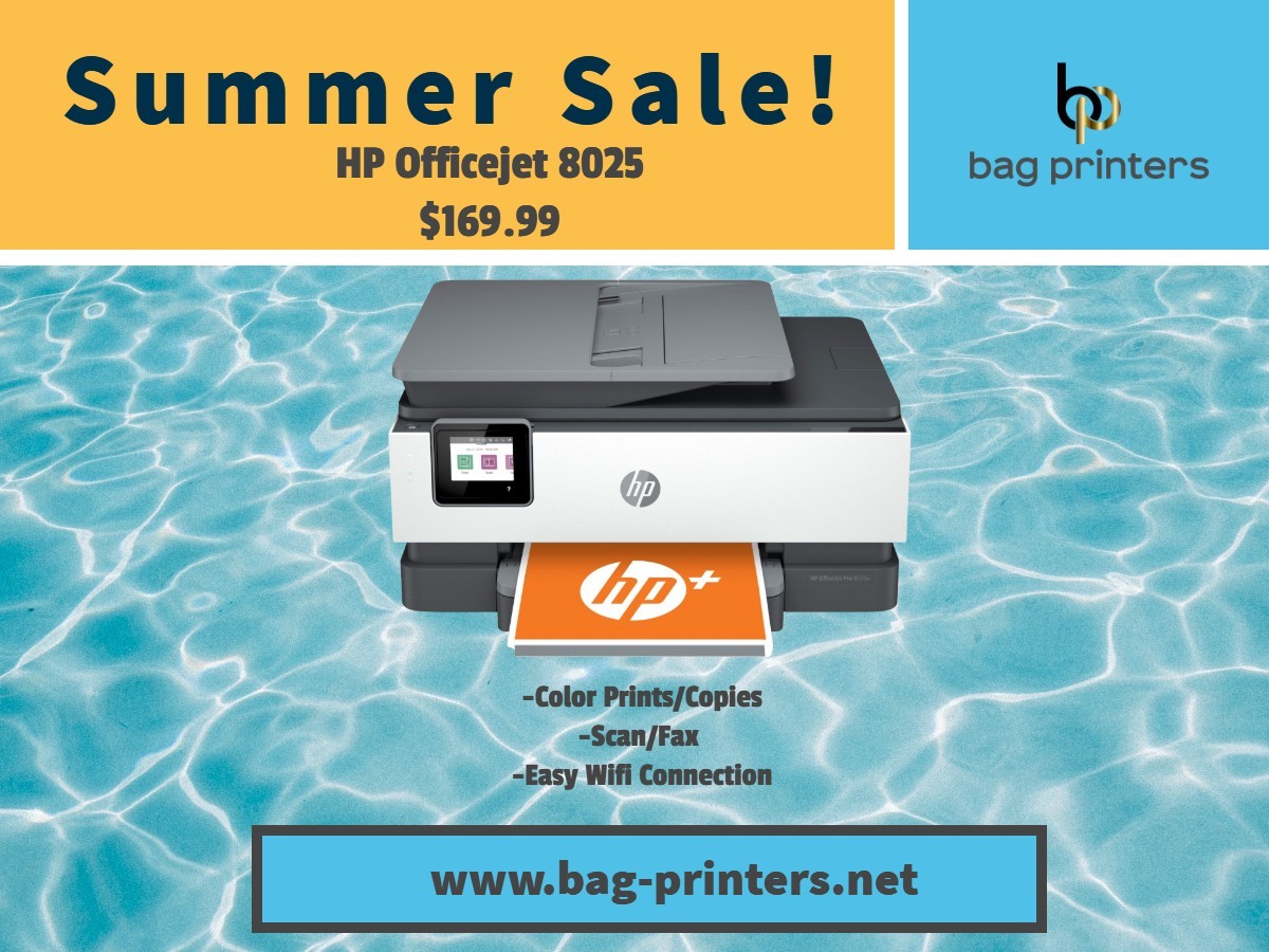 HP Color Officejet Pro 8025e Color All In One Wireless 1KR57A Summer Special 910