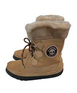 Women&#39;s Timberland Suede Lace-up Snow Boots Sz 8 Fur Lined EXCELLENT CON... - $39.55