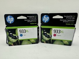 LOT OF 2: HP 933 XL Magenta &amp; Cyan Blue Pink Colors Exp: 02/2025+ Office... - $17.95 CAD