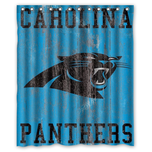 New!!! Carolina Panthers Custom Waterproof Polyester Shower Curtain 4 Size Item image 8