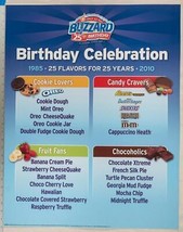 Milch Queen Plakat Blizzard 25th Geburtstagsfeier 22x28 dq2 - £252.42 GBP
