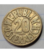 1951 Austria 20 Groschen + 1951 Austria 2 Groschen Standard Circulation ... - $6.74 CAD