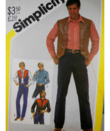 Western square dance Shirt Jeans Lined Vest Pattern 5526 Chest 46 Waist ... - $9.49 CAD