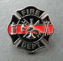 Firefighter Fire Fighter Honor Shield Dept Badge Lapel Pin 1 Inch Embossed - £4.52 GBP