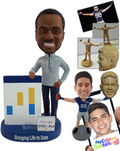 Personalized Bobblehead Intelligent guy showing specs chart data - Careers &amp; Pro - £81.00 GBP