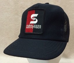 Vtg Safety Kleen Black Trucker Hat SnapBack Mesh Embroidered Unworn Made In USA - £15.63 GBP