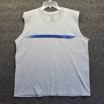 Vtg Nike Swim Shirt  Sz L White Mens Center Swoosh Tank sleeve-less rip-neck - £10.70 GBP