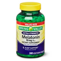 Spring Valley Extra Strength Melatonin Tablets, 10 mg, 240 Count..+ - £20.56 GBP