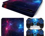 For PS4 Slim Console Skin &amp; 2 Controllers Deep Space Nebula Vinyl Decal  - £11.04 GBP