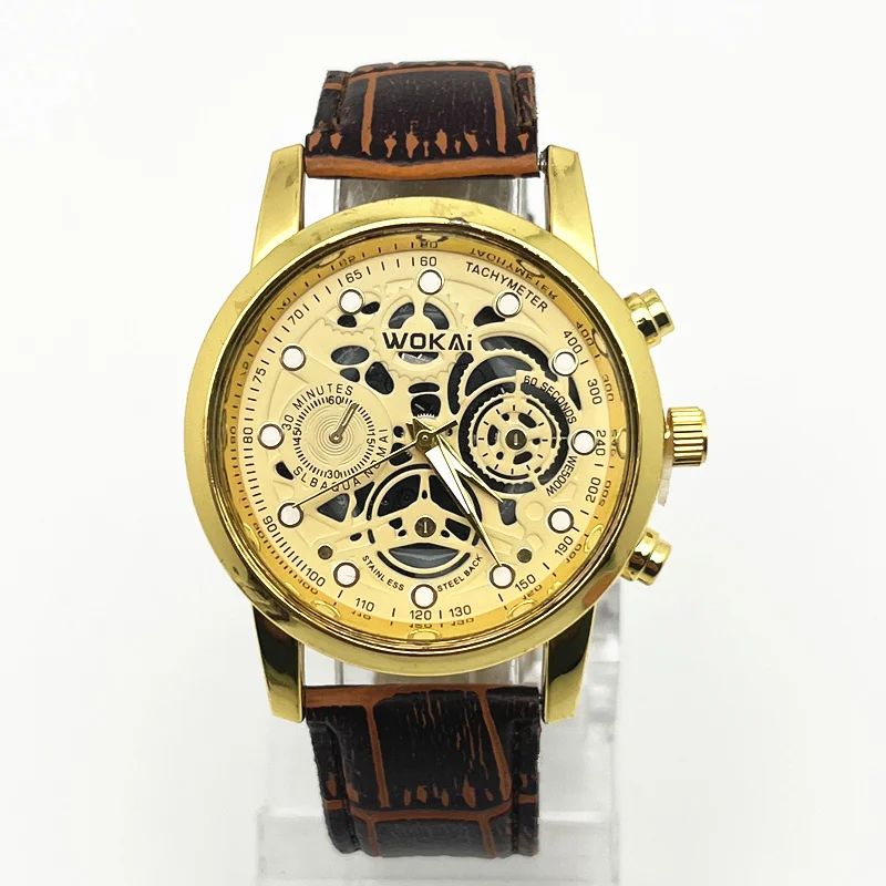 Mens Casual Wristwatch Quartz Leather Strap Watches Masculino Relogio Fa... - £11.77 GBP
