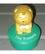 Vintage Russ Berrie Tiny Treasures Lion Trinket Lidded Box &#39;Have a Rainb... - £7.84 GBP