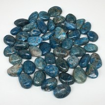 1pc, 10-20g,1&quot;x-1.5&quot; Blue Apatite Tumbled Small Gemstone Polished Reiki, B1807 - £2.20 GBP