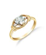 Galaxy Gold GG, 14K Solid Yellow Gold, Natural Aquamarine and Diamond He... - $739.22