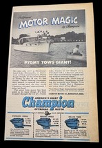 Champion Outboard Motors Vintage Print Ad 40s Minneapolis MN Boating - £7.90 GBP