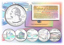 2005 US Statehood Quarters HOLOGRAM *** 5-Coin Complete Set *** w/Capsul... - £12.59 GBP