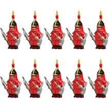 Plain Red Banner The Qing Dynasty Soldiers 10pcs Minifigures Building Toy - $21.49