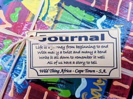 New Blank Personal Journal Wild things Africa Cape Town South Africa Han... - $31.21