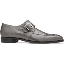 Gray Belvedere Josh Ostrich Single Buckle Men's Dress Shoe 114011 image 3