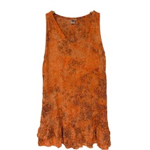 Whimsical Hand Kreation Orange print dress with pockets sz large - $16.00
