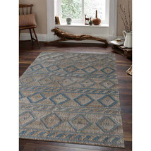 Glitzy Rugs Hand Woven Kilim Jute 6 x 9 ft. Eco-friendly Contemporary Ar... - $4,640.59 MXN