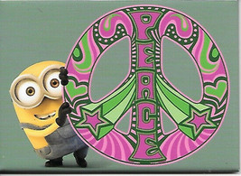 Minions Movie Minion Bob Figure with Peace Symbol Refrigerator Magnet NE... - $3.99