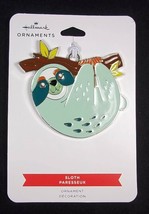 Hallmark Sloth flat metal Christmas ornament on card 2021 NEW - £6.03 GBP