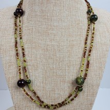 Vintage Estate 48&quot; Long Casual Career Beaded Pullover Necklace - £9.94 GBP