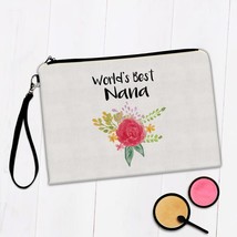 Worlds Best NANA : Gift Makeup Bag Love Family Flower Christmas Grandma Boho Flo - £9.66 GBP+