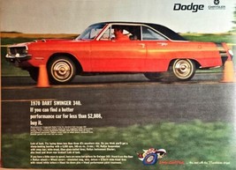 1970 DODGE Dart Swinger 340 Chrysler Bumblebee Stripes Vintage Print Ad - $11.01